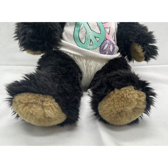 VTG Build A Bear Panda Bear With 3 Peace Sign Tee Shirt Plush Stuffed Animal Toy - Picture 4 of 14